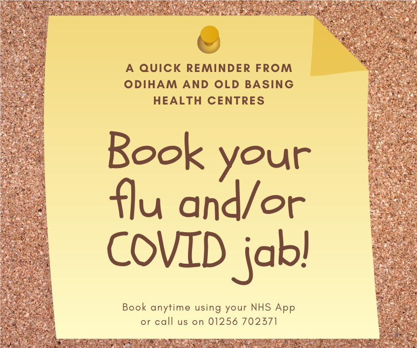Flu jab post it note reminder